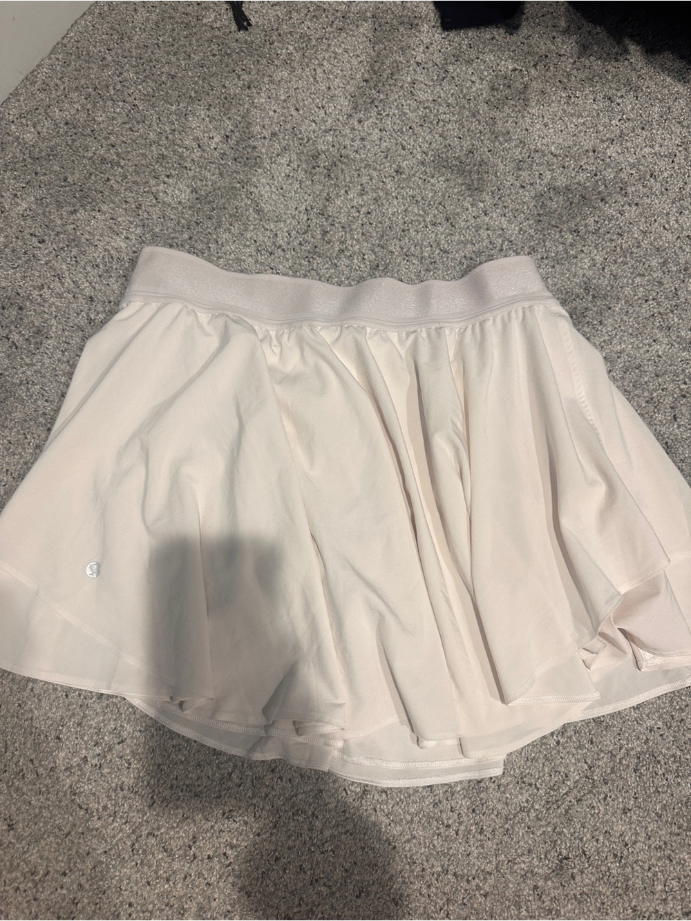 Lululemon White Opal High-Rise Tennis Skort Size 12 Built-In Shorts